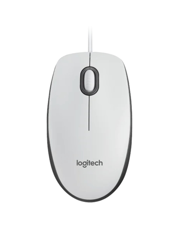 LOGITECH M100 Corded Mouse-WHITE