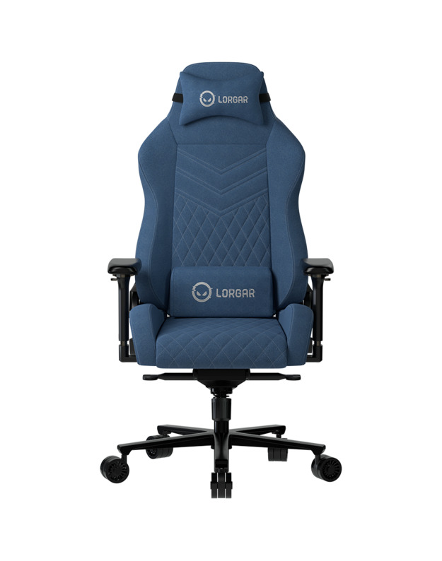 LORGAR Ace 422, Gaming chair, Anti-stain durable fabric, 1.8 mm metal frame, multiblock mechanism, 4D armrests, 5 Star aluminium base, Class-4 gas lift, 75mm PU casters, Blue