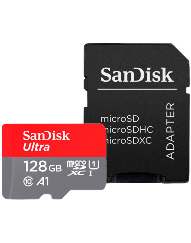 SanDisk Ultra microSDXC 128GB + SD Adapter 140MB/s  A1 Class 10 UHS-I, EAN: 619659200558