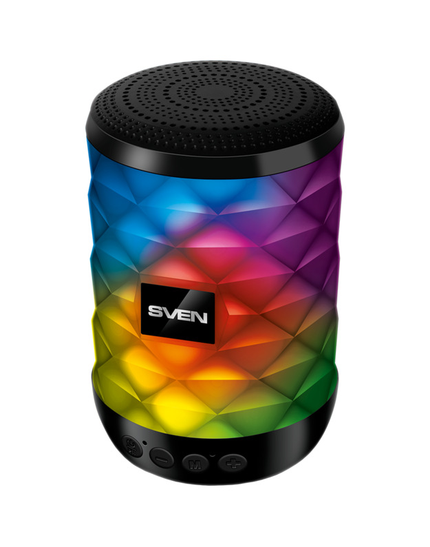 Speaker SVEN PS-55, black (5W, TWS, Bluetooth, FM, USB, microSD, 600mA*h)