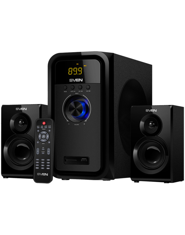 Speakers SVEN MS-2051, black (55W, FM, USB/SD, Display, RC, Bluetooth)