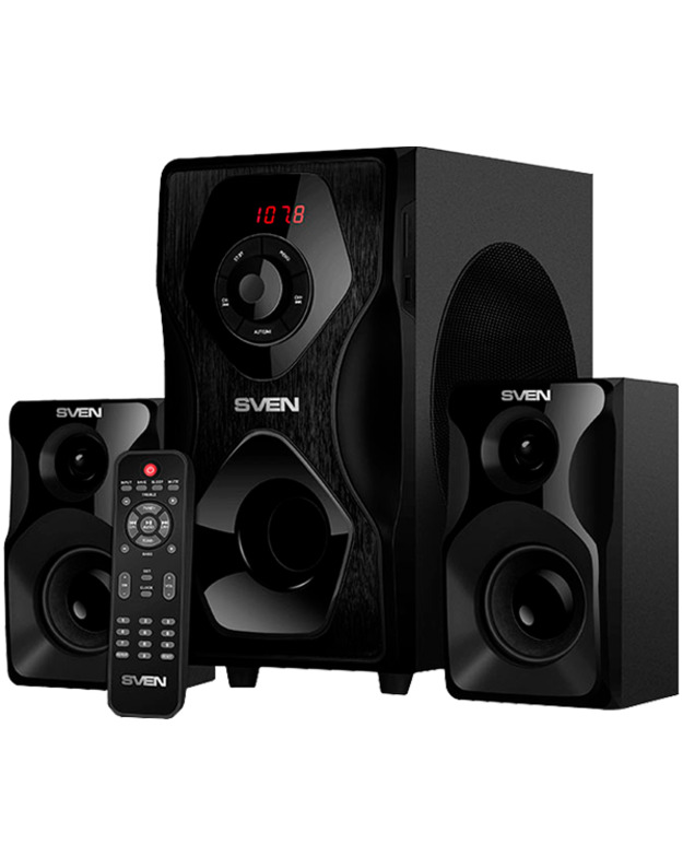 Speakers SVEN MS-2055, black (55W, FM, USB/SD, Display, RC, Bluetooth)