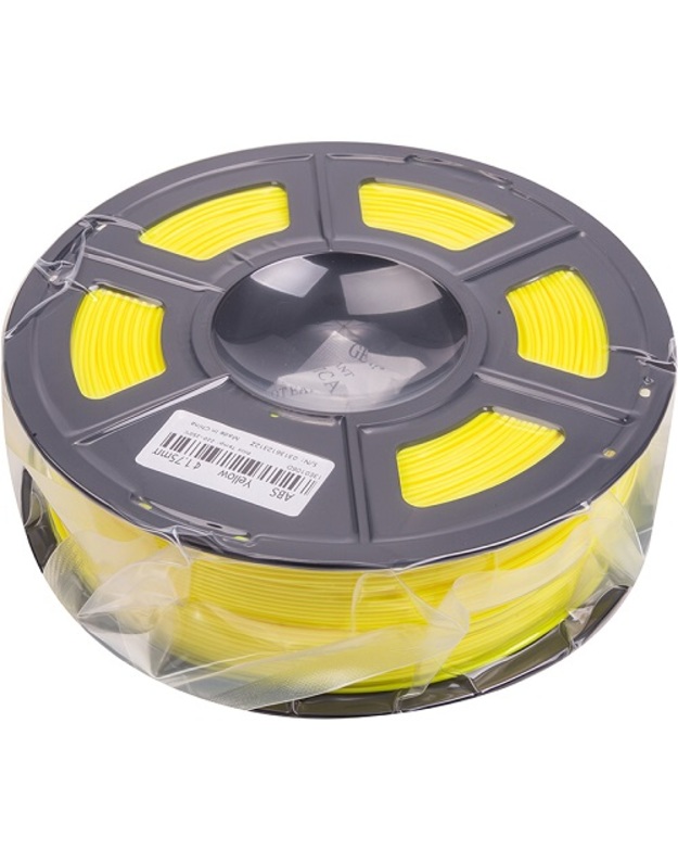 3D spausdinimo plastikas ABS, 1.75mm, 1kg, geltonas