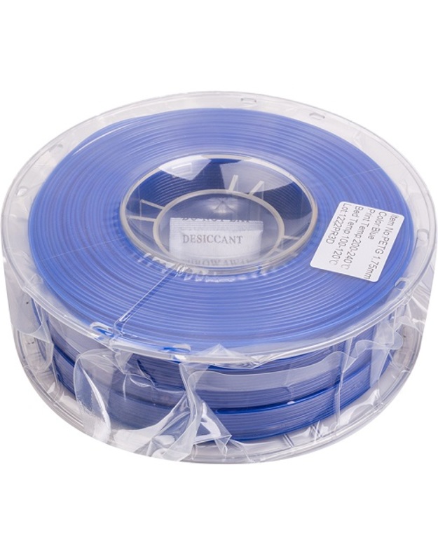 3D spausdinimo plastikas PETG, 1.75mm, 1kg, mėlynas