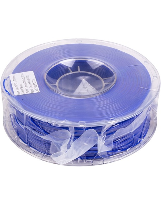 3D spausdinimo plastikas TPU, 1.75mm, 1kg, mėlynas