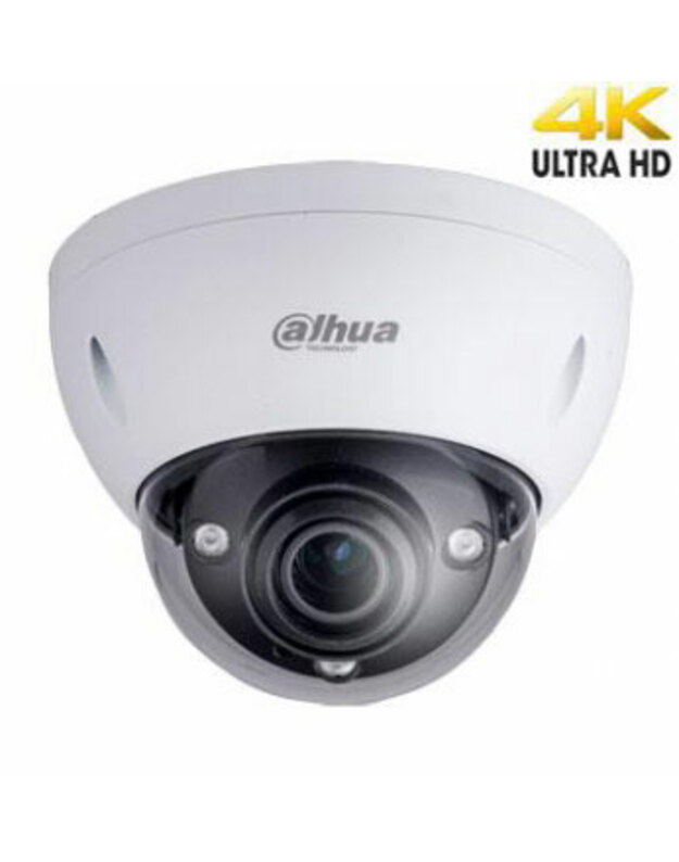 4K IP kamera kupolinė 12M, IR iki 50m.,1/1.7” 4.1~16.4mm, 12MP 20fps, IP67, IK10, IVS, DWDR, SSA