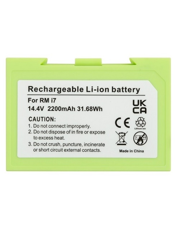 Akumuliatorius skirtas prietaisams IROBOT Roomba i7, 14.4V, 2.2Ah, Li-ion