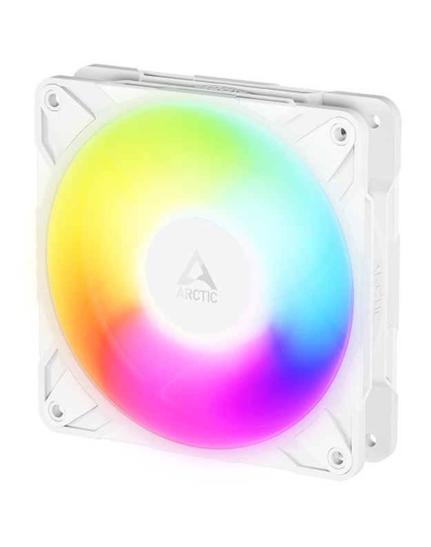 ARCTIC P12 PRO Reverse PWM PST A-RGB korpuso ventiliatorius, 4-pin, 120mm, baltas