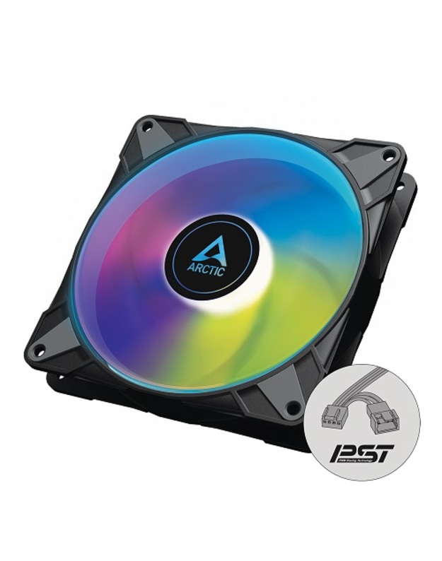 ARCTIC P14 PWM PST A-RGB korpuso ventiliatorius, 4-pin, 140mm, juodas