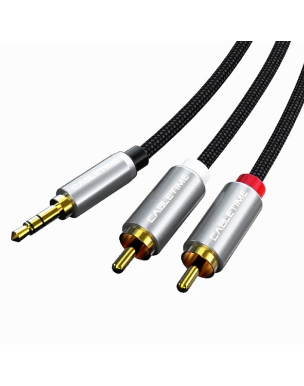 Audio kabelis 3.5mm - 2x RCA, 3m