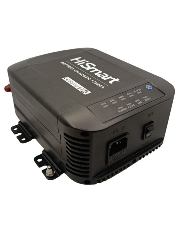 Automatinis švino rūgšties /  LiFePO4 akumuliatoriaus įkroviklis, 12V 20A