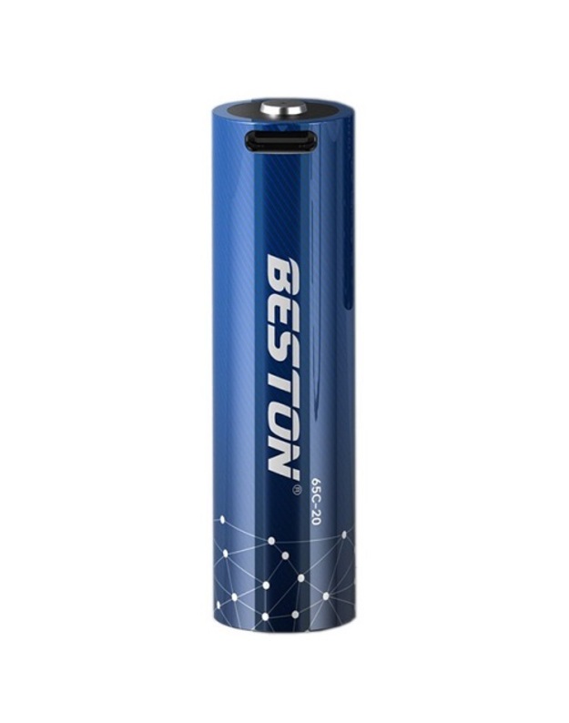 Baterija 18650 įkraunama su USB-C lizdu, 3.7V, 2000mAh, Li-Ion