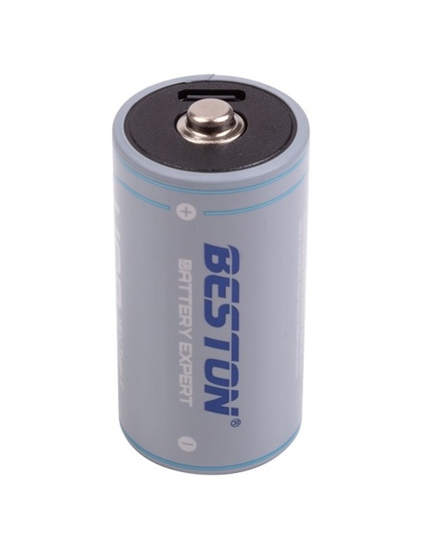 Baterija C įkraunama su USB-C lizdu, 1.5V, 2300mAh, Li-Ion