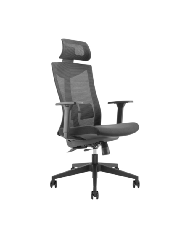 Biuro kėdė su galvos ir juosmens atramomis