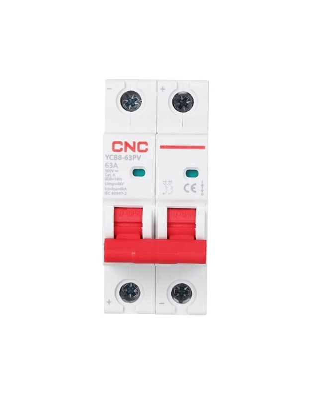 DC automatinis jungiklis, 2P, 63A, 500VDC, 6kA