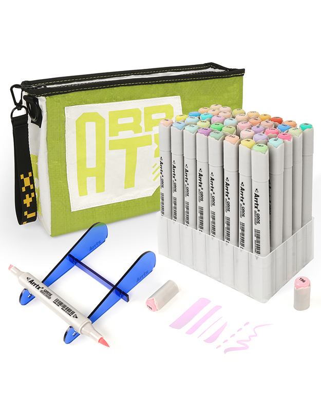 Dvipusiai markeriai - flomasteriai ARRTX Oros, 40 spalvų, pastelinių atspalvių