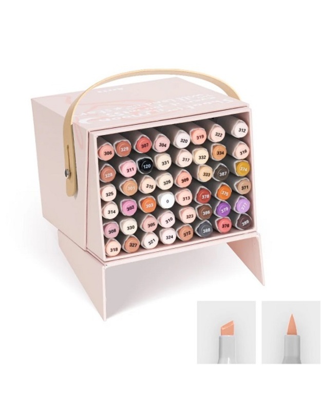 Dvipusiai markeriai - flomasteriai ARRTX Oros, 48 spalvų, odos atspalvių