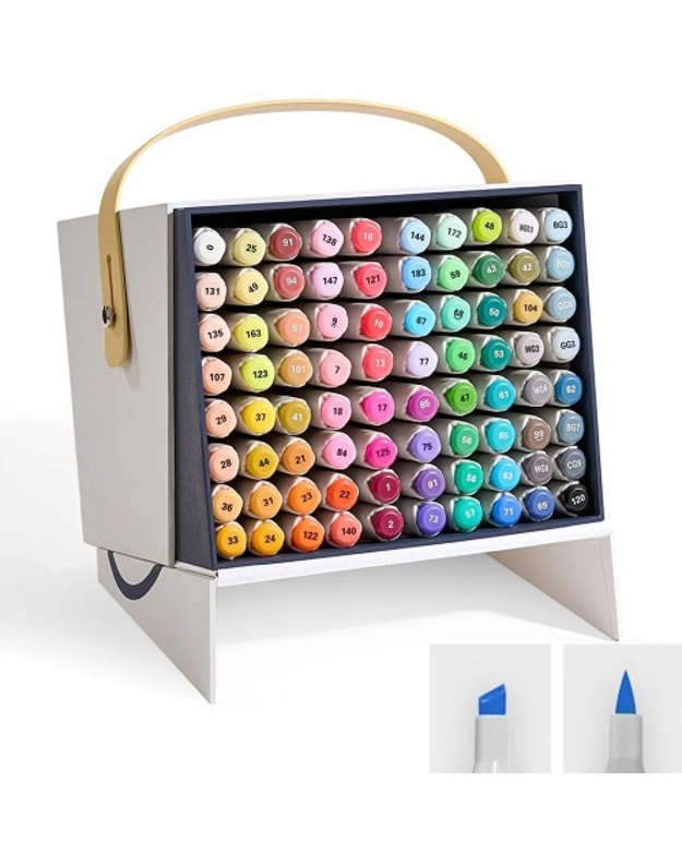 Dvipusiai markeriai - flomasteriai ARRTX Oros, 80 spalvų