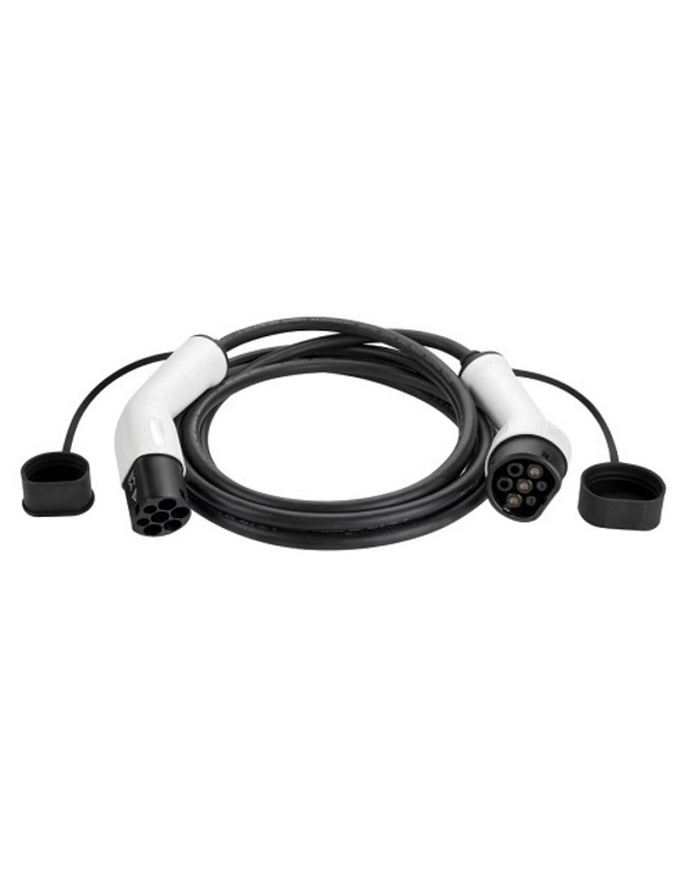 Elektromobilio įkrovimo kabelis Type 2 - Type 2, 32A, 22kW, 3-fazė, 7m