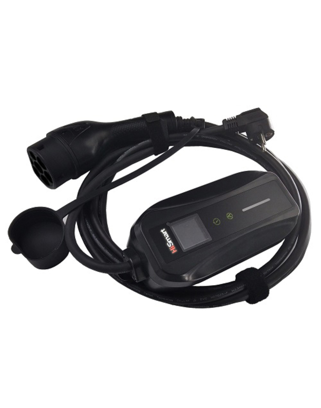 Elektromobilio nešiojamas įkroviklis GB/T - Schuko (220V), 6-16A, 3.5kW, 1-fazė, 5m