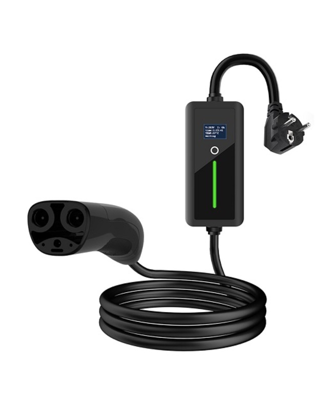 Elektromobilio nešiojamas įkroviklis TESLA NACS  - Schuko (220V), 8-16A, 3.5kW, 1-fazė, 5m