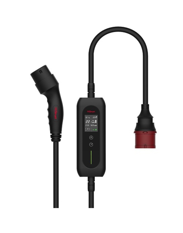 Elektromobilio nešiojamas įkroviklis Type 2 - CEE, 22kW, 6-32A, 3-fazis, 5m
