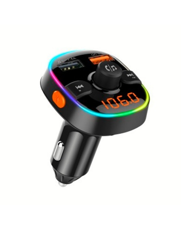 FM moduliatorius automobiliui BC52LQ (RGB LED, QC 3.0, micro SD, laisvų rankų įranga)