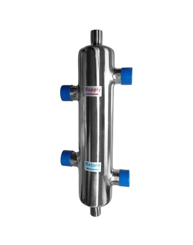 Hidraulinis separatorius DN25 (G1") su izoliacija, 2500 l/h