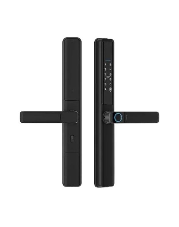 Išmanioji spyna, Tuya, Wi-Fi, pirštų antspaudų skaitytuvas, RFID, (dešinė/kairė, į vidų)