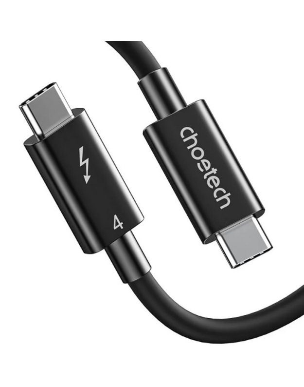 Kabelis CHOETECH Thunderbolt 4, USB-C - USB-C, 40Gbps, 100W, 20V/ 5A, 8K/ 60Hz, 0.8m