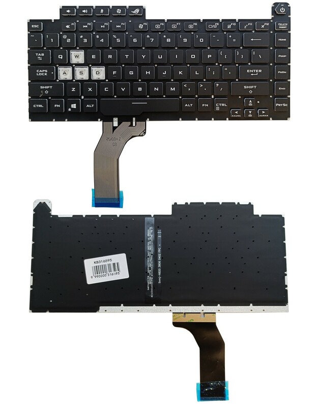 Klaviatūra ASUS G15 G531, G531G, G512, G512L, su RGB pašvietimu, US