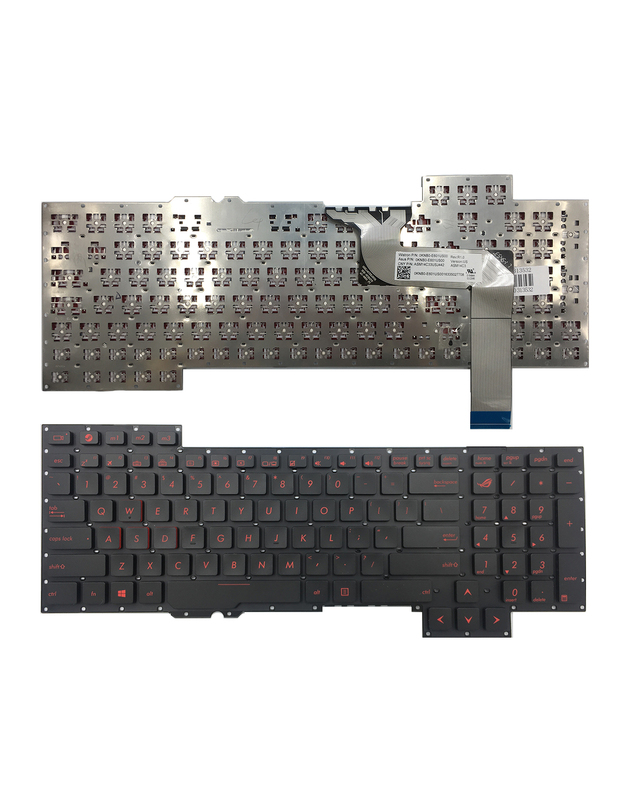 Klaviatūra ASUS: ROG G751, G751J, G751JL, G751JM, G751JT, G751JY