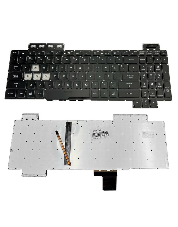 Klaviatūra ASUS ROG GL703GS GL703GM FX504 FX505, US, su pašvietimu