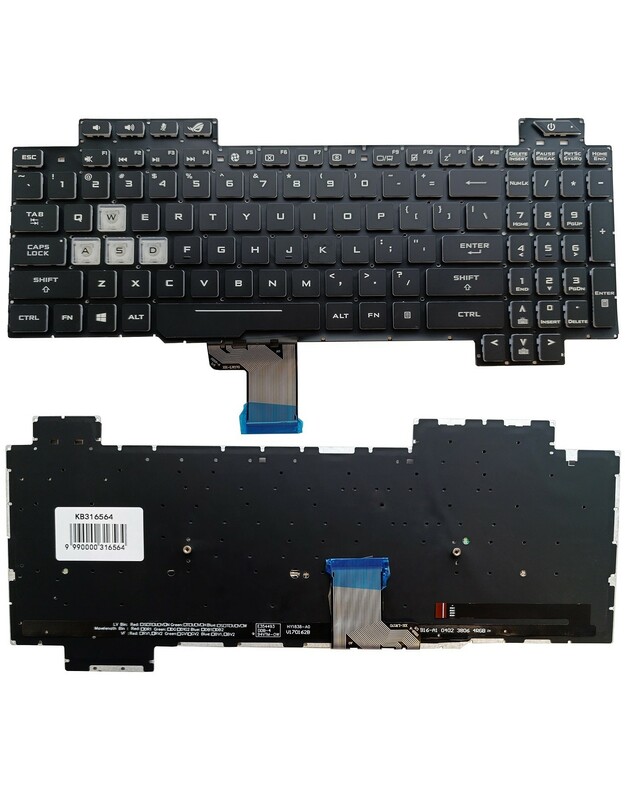 Klaviatūra ASUS Rog Strix Scar GL504, su RGB pašvietimu, US