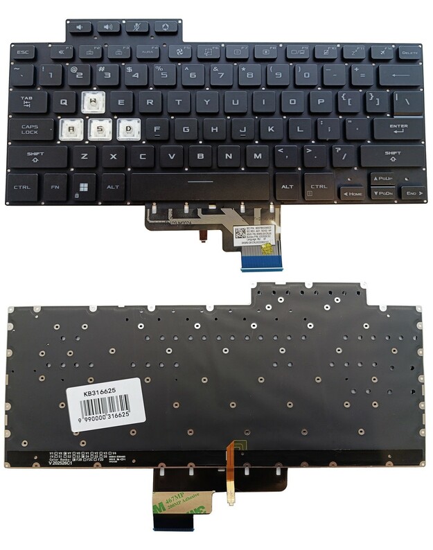 Klaviatūra ASUS Tuf Dash FX516, FX516P, F516, su pašvietimu, US