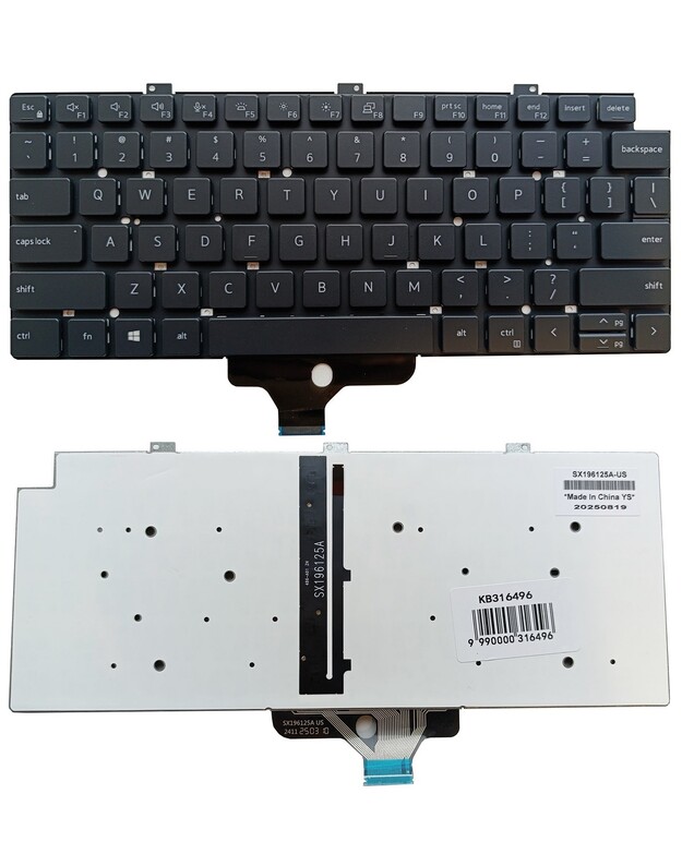 Klaviatūra DELL Latitude 5320, 5330, 5340, 7320, 7330, su pašvietimu, US