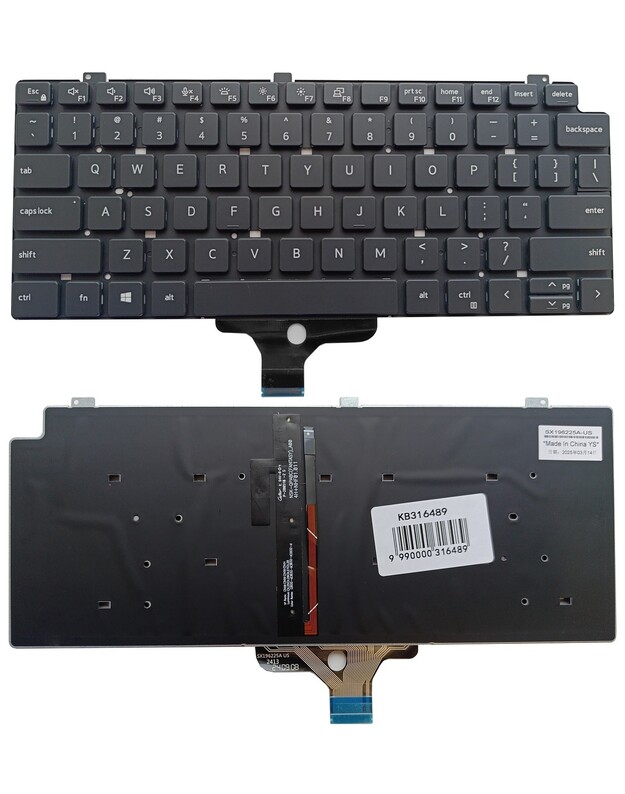 Klaviatūra DELL Latitude 7310, su pašvietimu, US