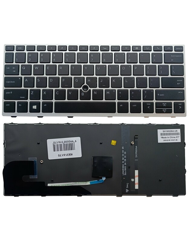 Klaviatūra HP Elitebook 730, 735, 830 G5/G6, su pašvietimu ir „trackpoint“