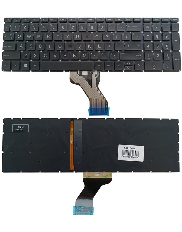 Klaviatūra HP Pavilion 15-CX, 15-DS, su pašvietimu, US