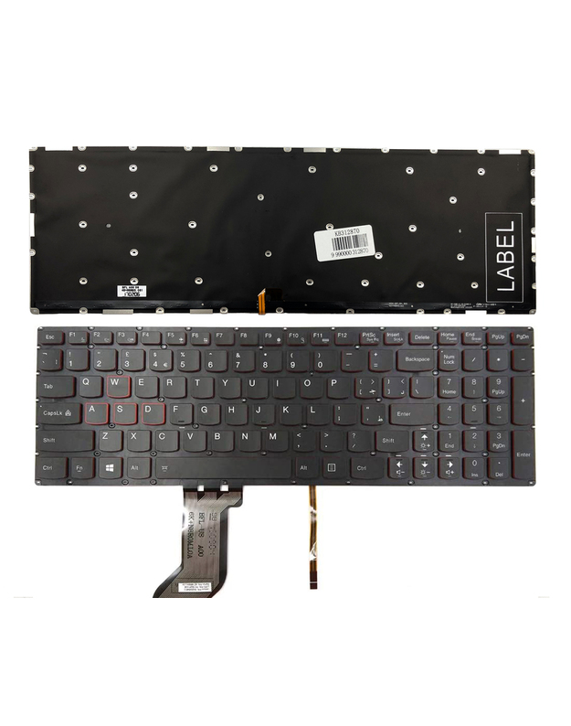 Klaviatūra Lenovo: Ideapad Y700, Y700-15ISK, Y700-17ISK su apšvietimu
