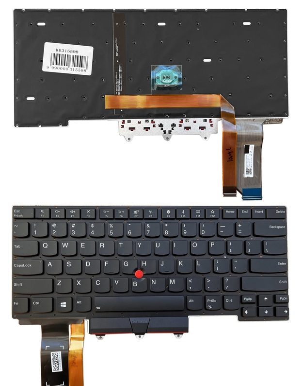 Klaviatūra LENOVO Thinkpad E14, su pašvietimu, su trackpoint, US