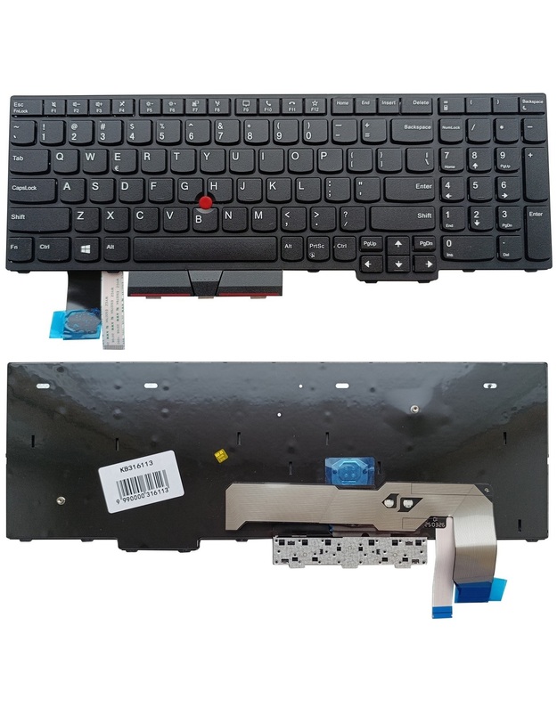 Klaviatūra LENOVO Thinkpad L15 Gen2, su pašvietimu, su “trackpoint”, su telefono mygtuku, US