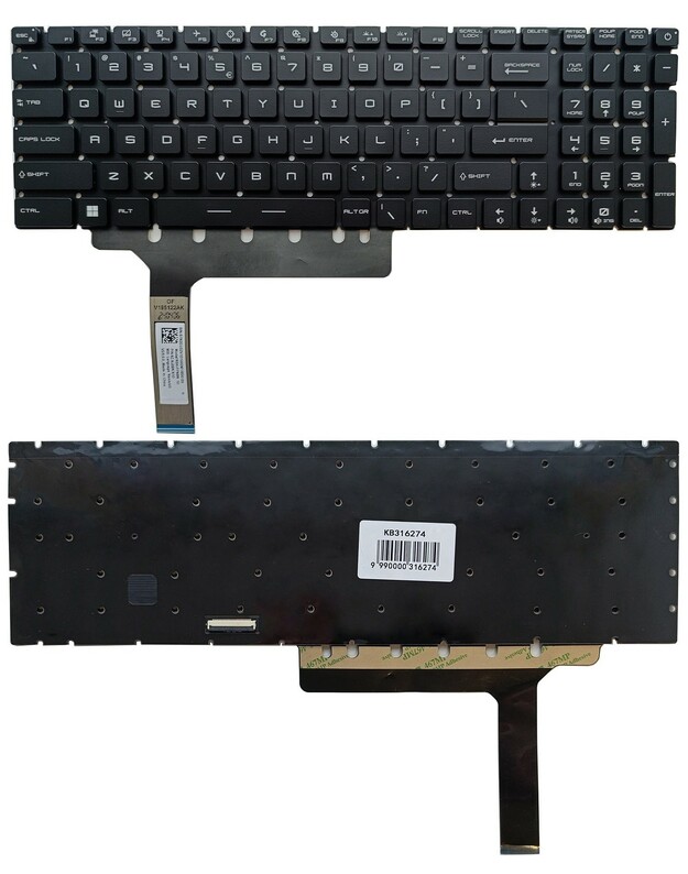 Klaviatūra MSI: GP76, GS76, GE76, su RGB apšvietimu, US