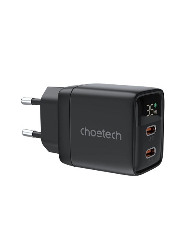 Kroviklis CHOETECH GaN 2xUSB Type-C: 35W, PD