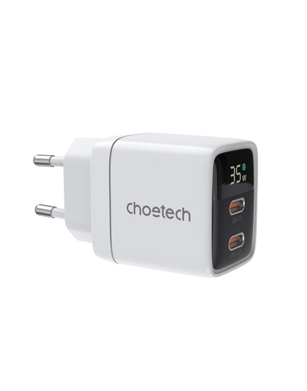 Kroviklis CHOETECH GaN 2xUSB Type-C: 35W, PD