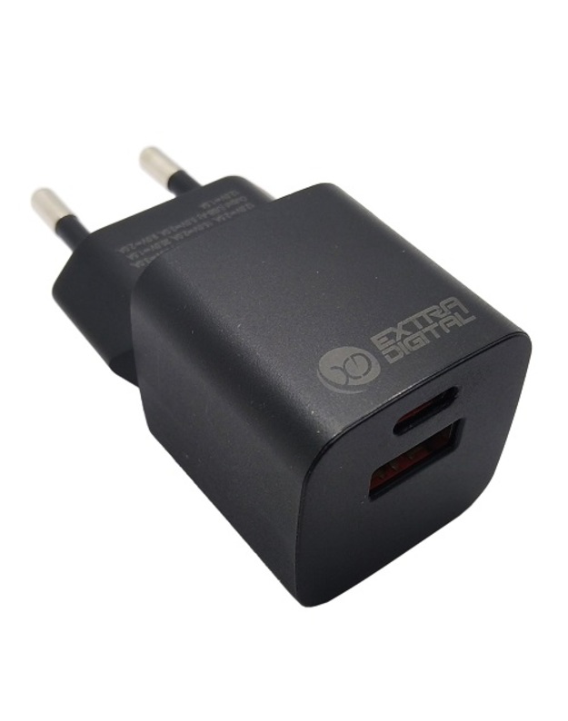 Kroviklis GaN USB Type-C, USB Type-A: 30W, PPS