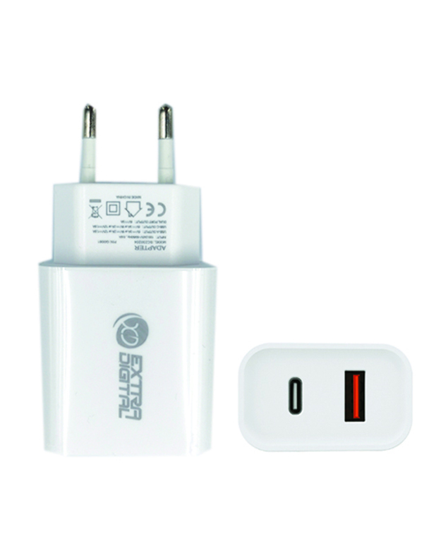 Kroviklis USB 3.0+ Type C: 220V, 20W, QC3.0+ PD