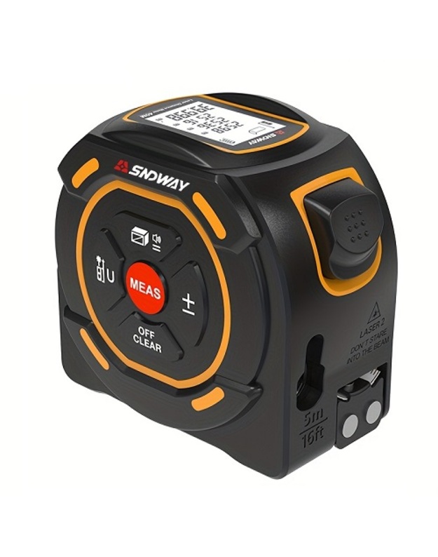 Lazerinis atstumo matuoklis su matavimo juosta 60m/5m