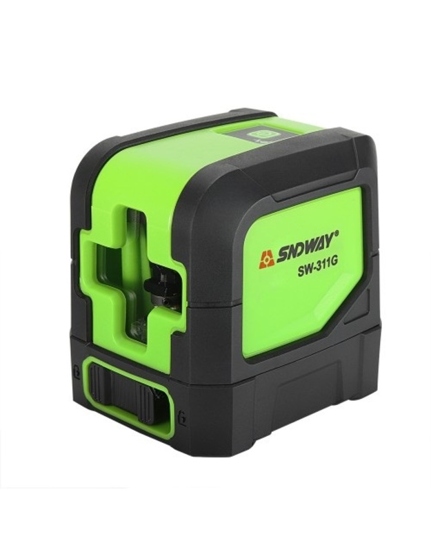 Lazerinis kryžminis nivelyras iki 20m, žalio spindulio