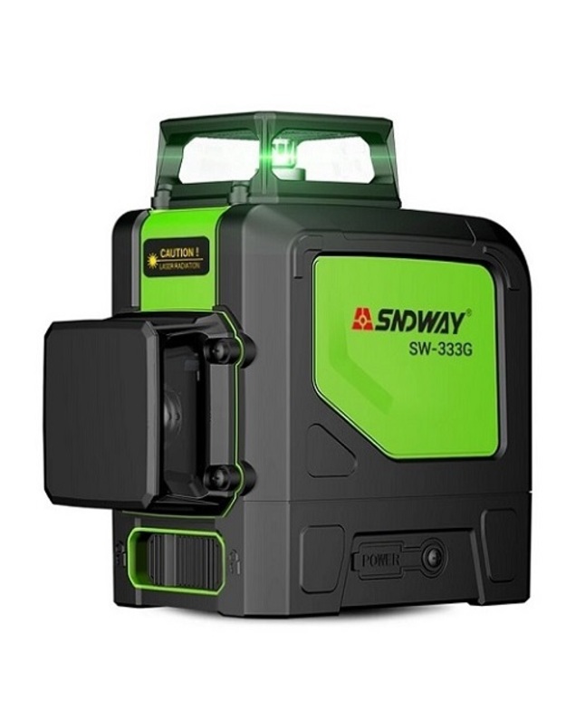 Lazerinis nivelyras 3D, iki 30m, žalio spindulio